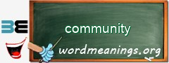 WordMeaning blackboard for community